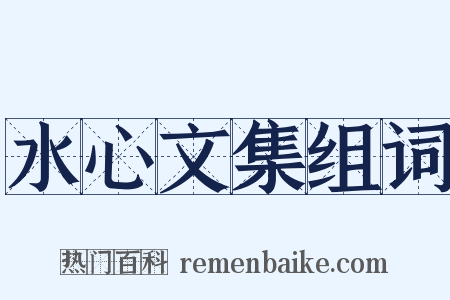 水心文集组词是什么意思的图片